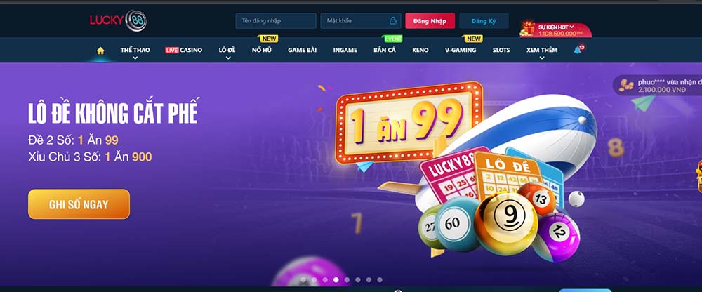 Giao diện nhà cái Lucky88 vẫn vào được không phải bị sập