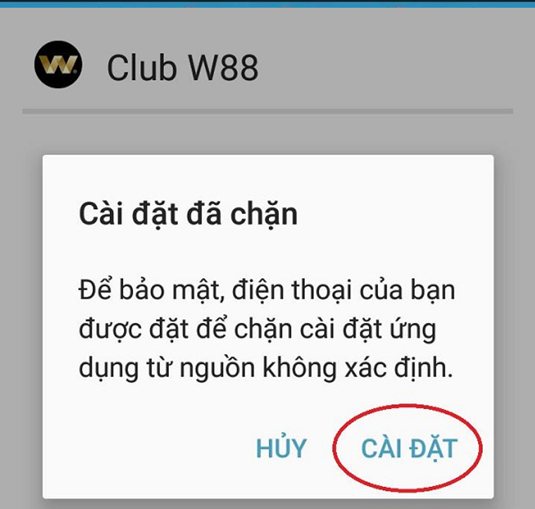Nhấn nút "tiếp tục" để tiếp tục quá trình cài đặt.