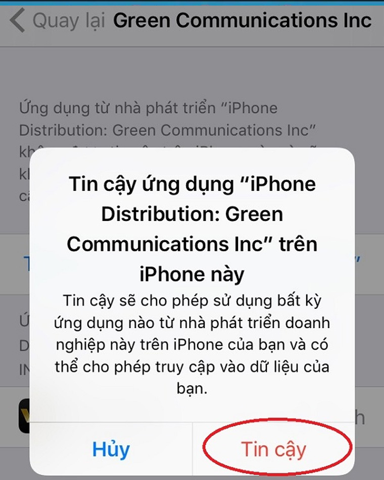 Cài đặt ứng dụng tin cậy để tại W88 cho IOS